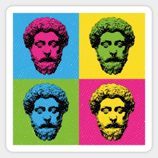 Stoicism Philosopher King Marcus Aurelius Pop Art Sticker